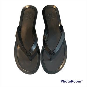 Tory Burch Black Flip Flops, Size 9